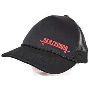 Vintage Skatedogs Skateboard Theme Black Trucker Hat - Adult One Size Fits Most